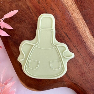 Apron embosser fondant stamp with matching cutter, acrylic Debosser for cookies, cupcakes