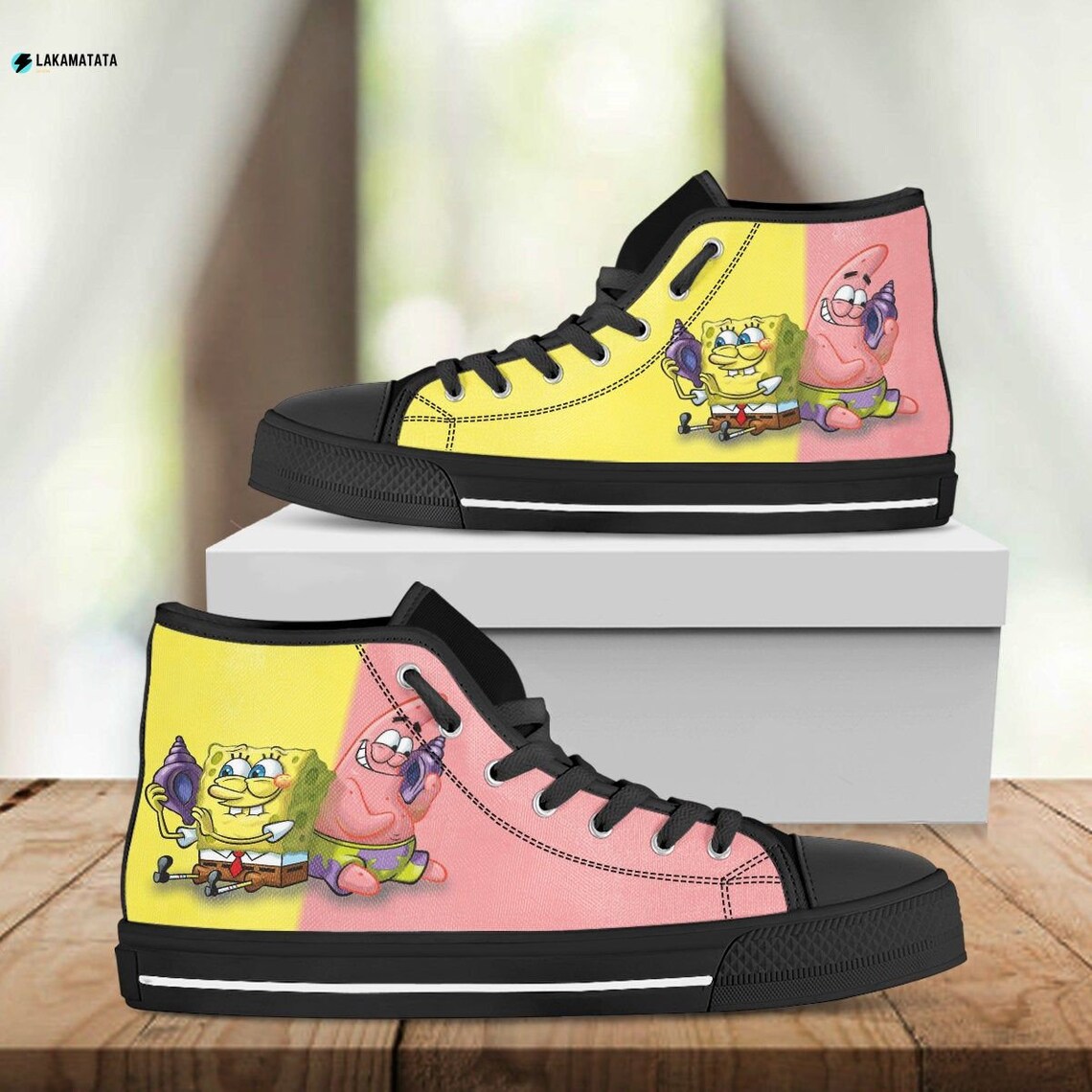 spongebob themed shoes