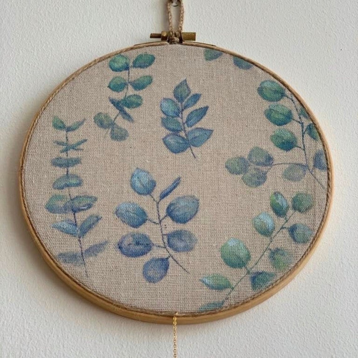 Medium Hand Painted Wall Hanging Hoop Home Décor Etsy