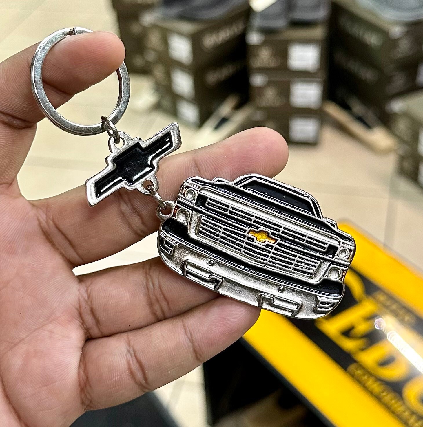 Custom 2014 2015 Silverado Inspired Front End Metal Keychain Etsy