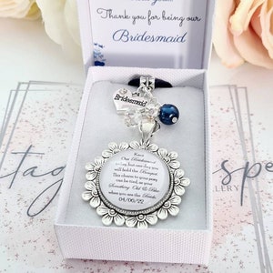 Personalised Posy or Wand Charm for Flower Girl Bridesmaid Maid of Honour Gift Box bouquet charm something old something blue wedding gift