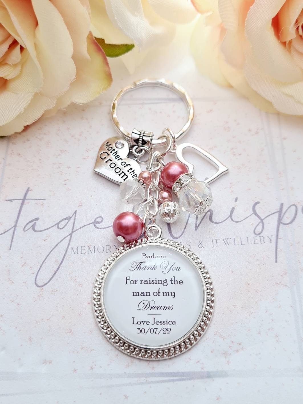 Personalised Mum Wedding Key Ring Mother of the Bride Mother Etsy UK