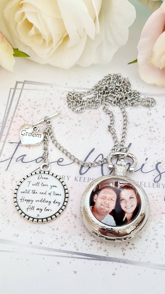 Personalised pocket watch for cheap groom
