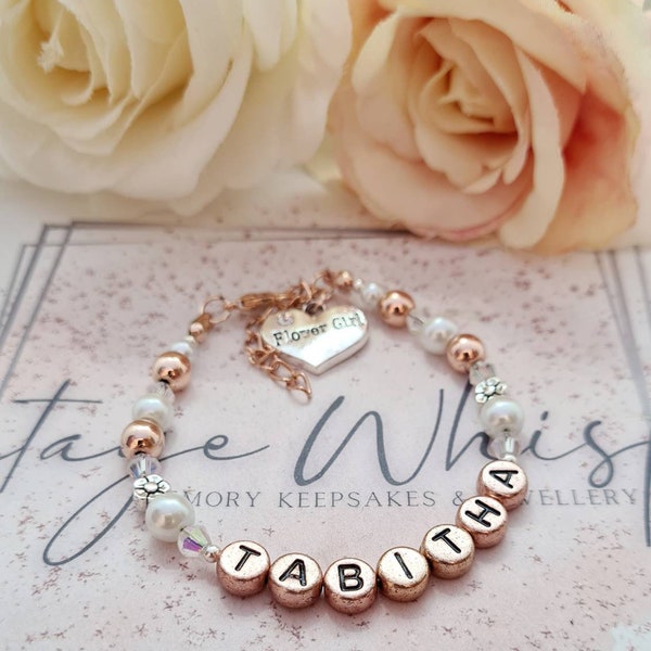 Flower Girl Bracelet Etsy UK