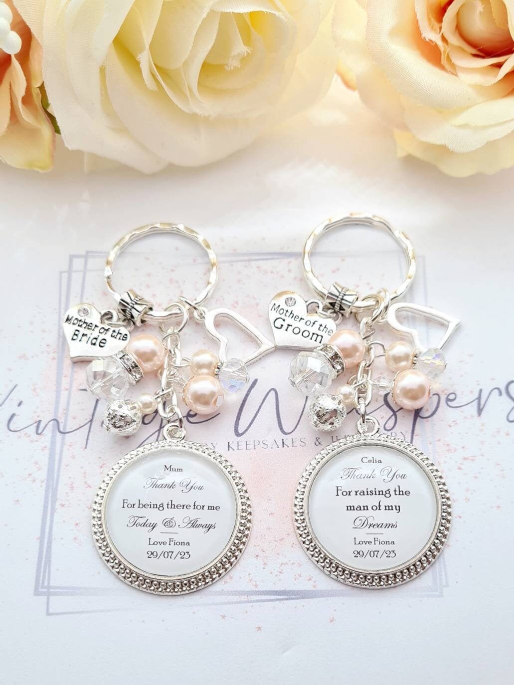 Personalised Mum Wedding Key Ring Mother of the Bride Mother Etsy UK