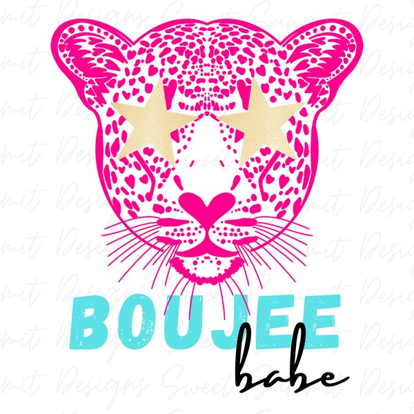 Boujee babe png, Boujee png, fancy png, leopard png, gold png