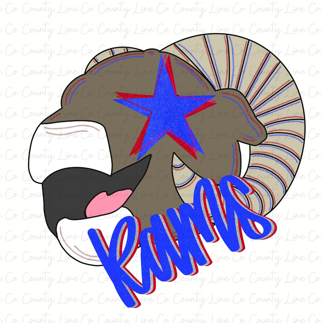 Rams Royal Red PNG Download - Etsy