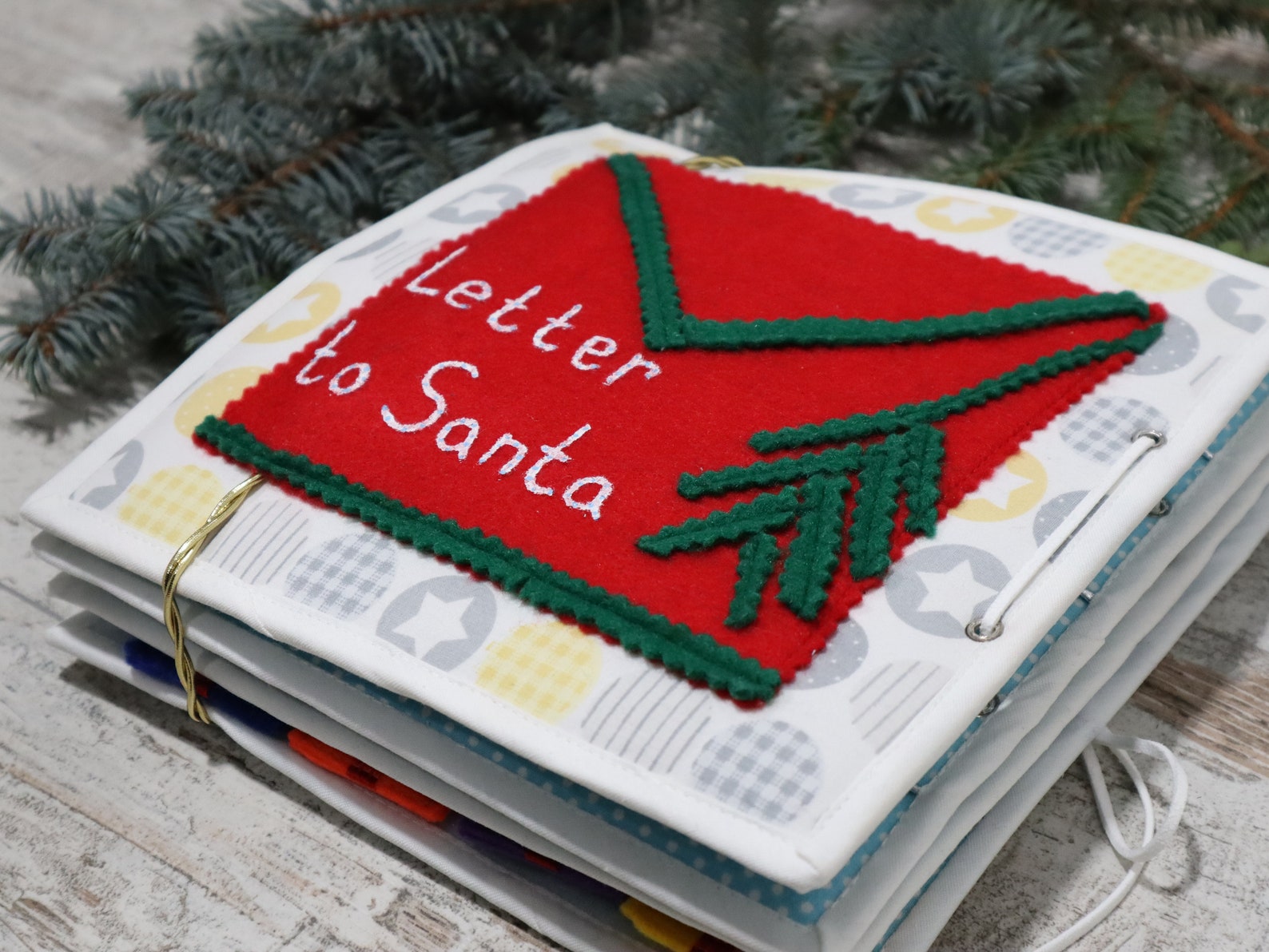 CHRISTMAS quiet book soft pages for kids CUSTOM NAME Christmas Etsy
