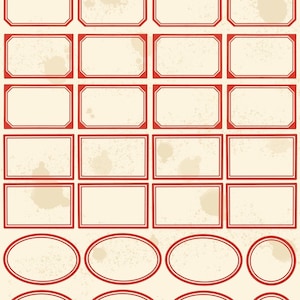 Druckbare Etiketten | Vintage Style Blanko Etiketten | Junk Journal | Planner