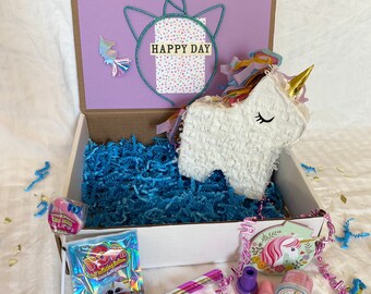 Unicorn Mini Piñata Box, Unicorn Birthday, Unicorn Party, Quarantine Birthday, Send Love, Birthday Box, Party Box, Social Distancing