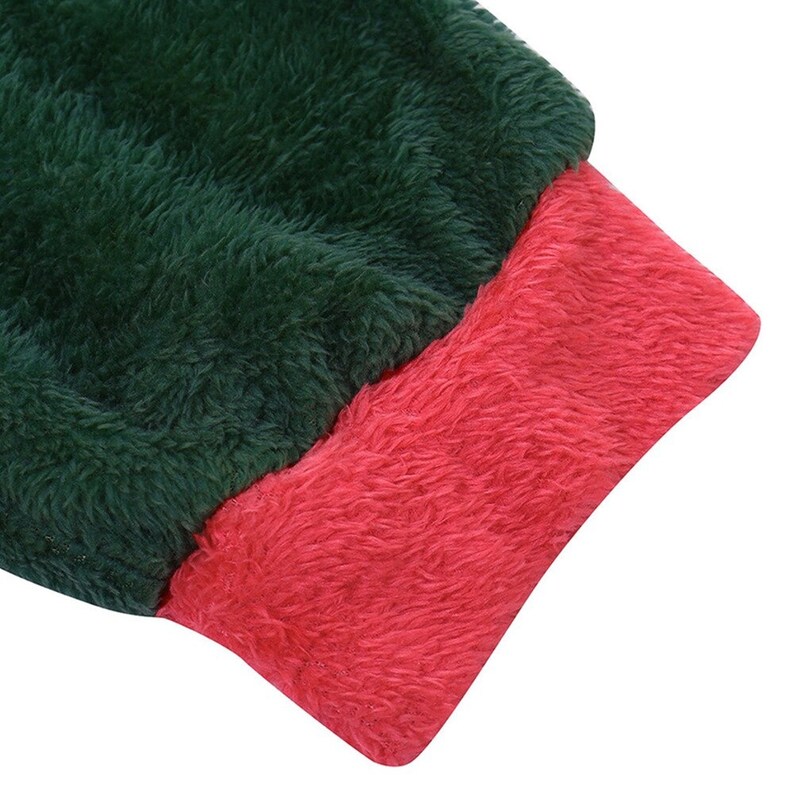 Women Winter Faux Fur Pajamas Red Green Color One Piece Club Outfit Christmas Santa Claus Hooded Onesies V Neck Zipper Jumpsuit