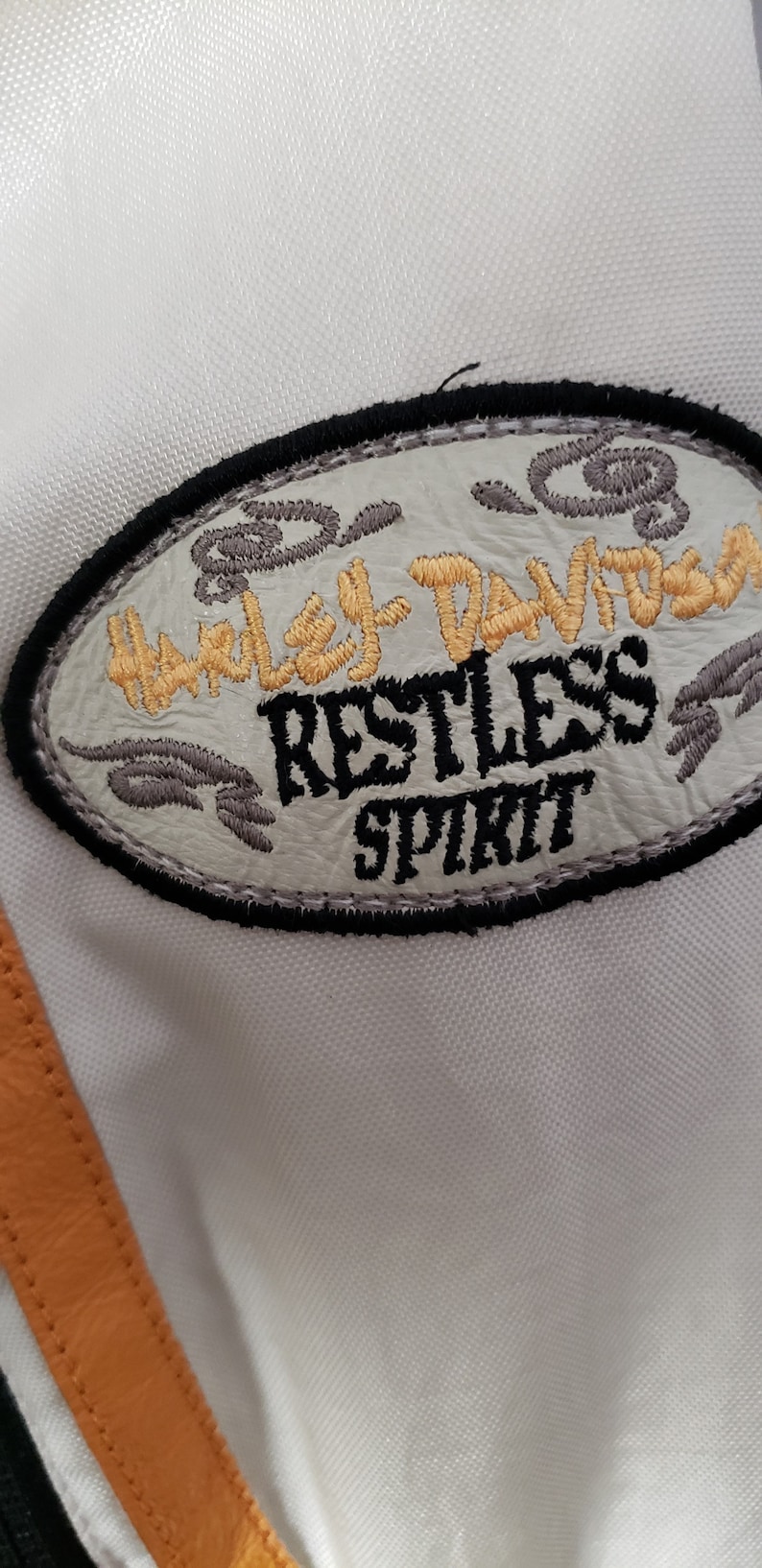 Harley Davidson Riding Jacket Women\u2019s embroidered off-white coat size small