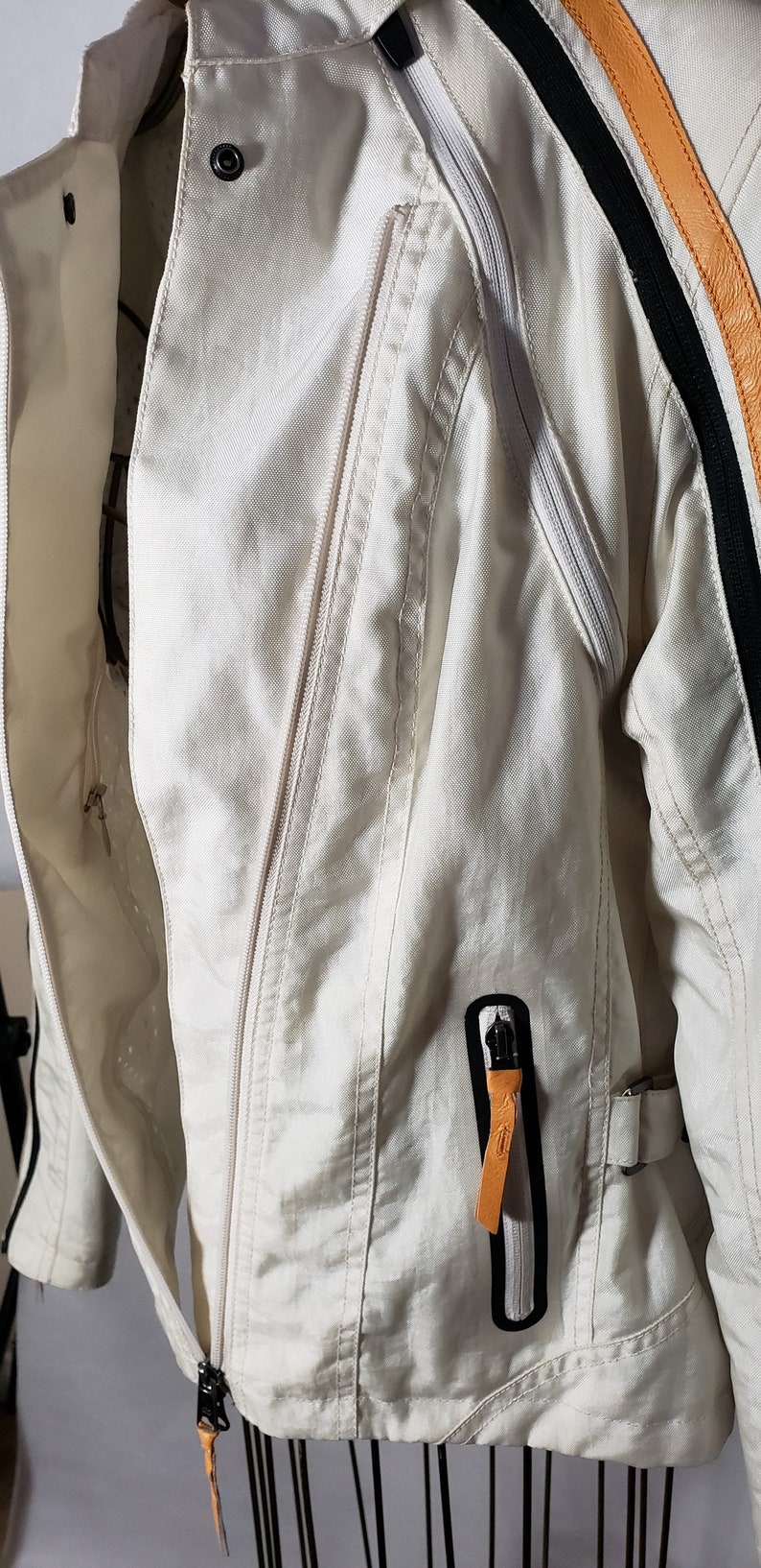 Harley Davidson Riding Jacket Women\u2019s embroidered off-white coat size small