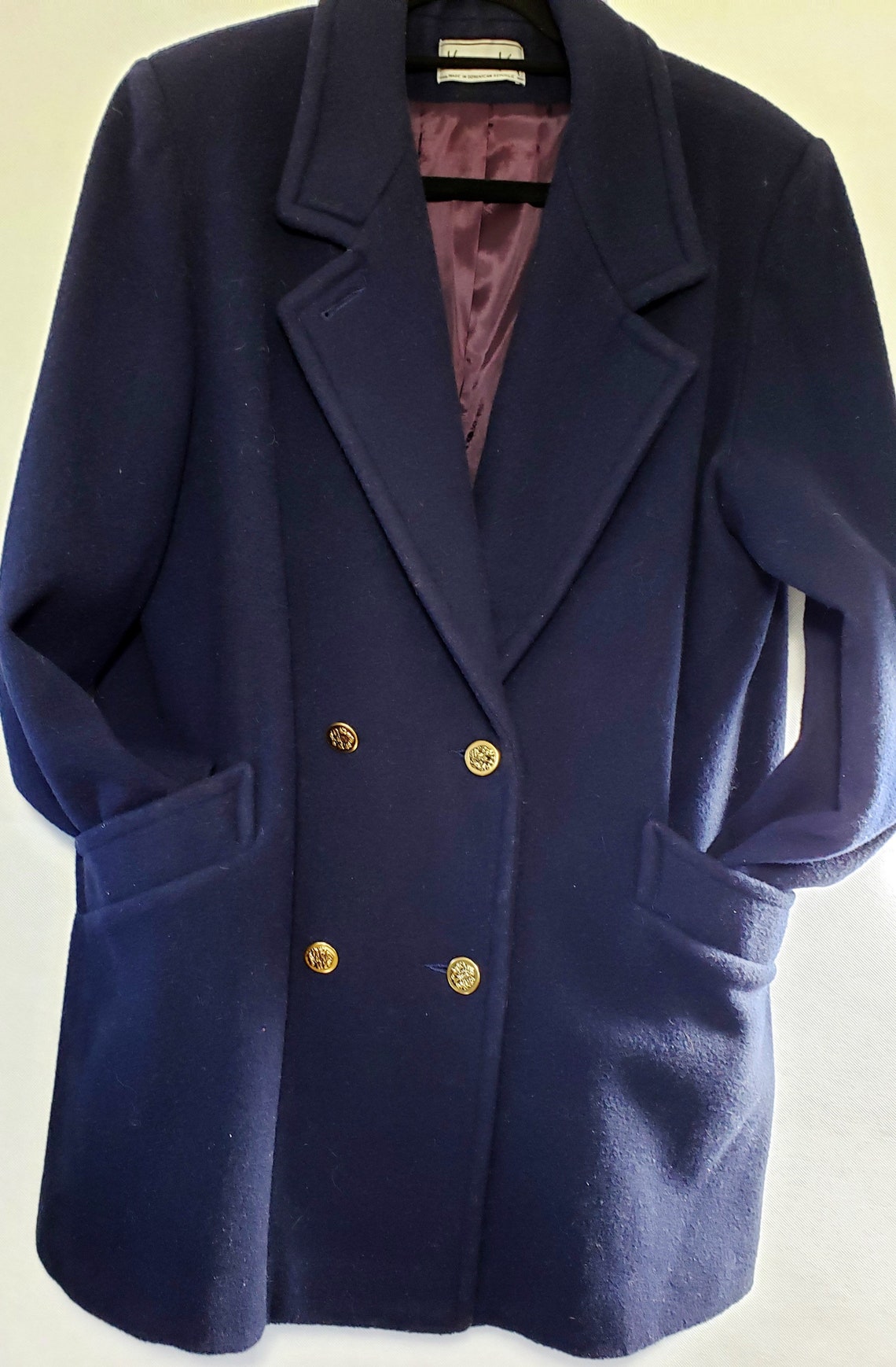 Vintage wool coat Herman Kay Wool Coat Vintage Wool Peacoat Etsy