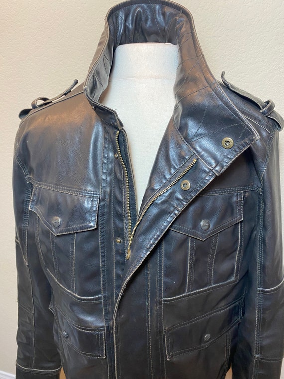 LVC LEVI'S VINTAGE CLOTHING STRAUSS LEATHER JACKET RYE men size L very rare  