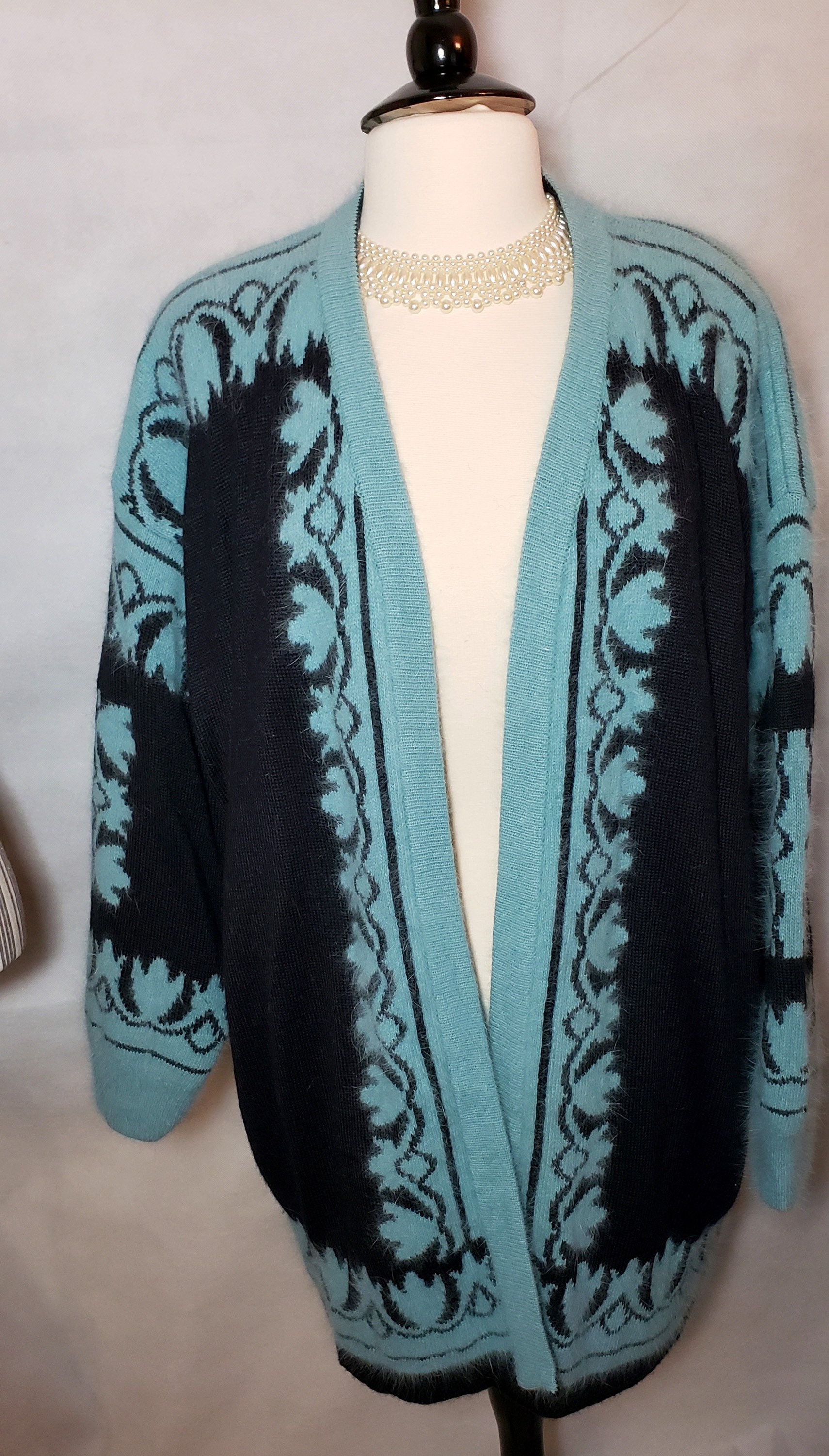Angora Kimono Women's Wool Sweater Size 