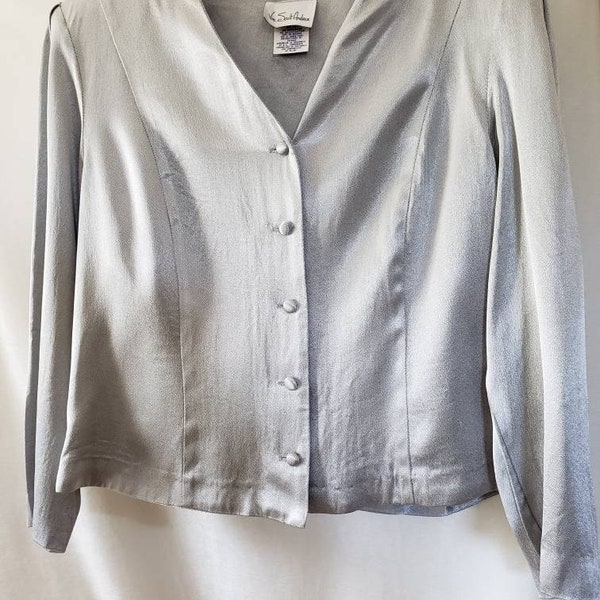 Silver Blouse - Etsy