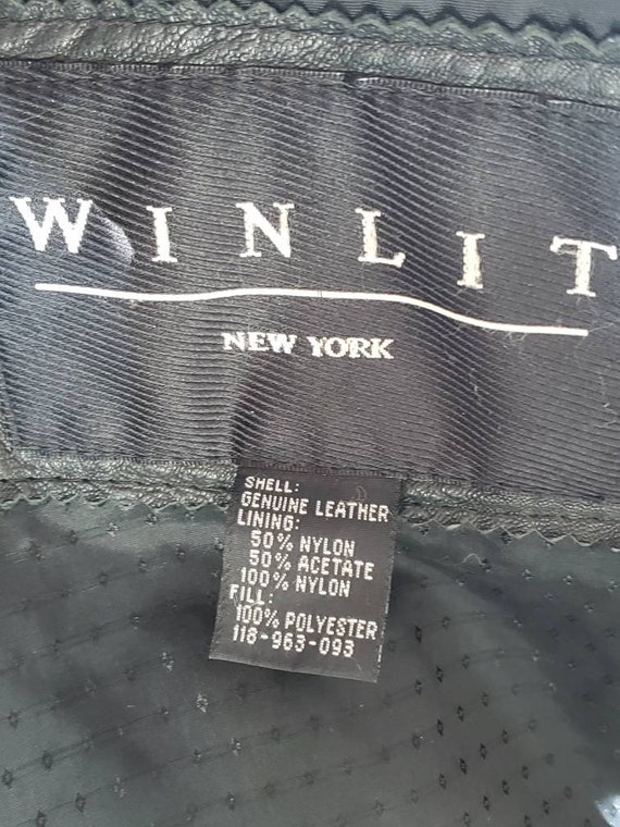 Men's Black Soft Leather Coat Size Medium Big Poc… - image 8