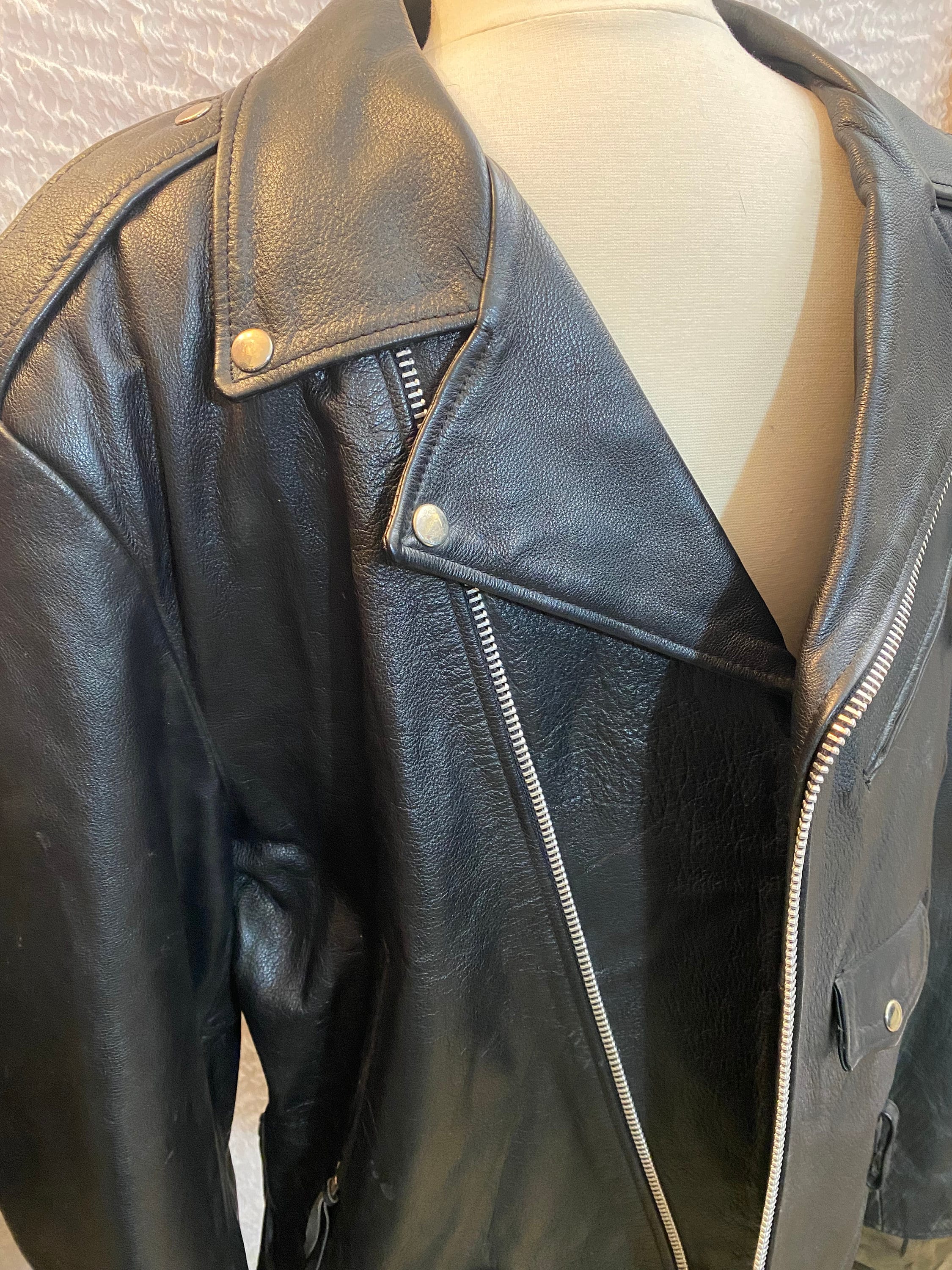 Xxl Leather Jacket Etsy