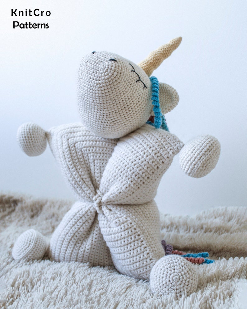 Crochet Rainbow Unicorn Pillow Pattern PDF Crochet Interior Etsy