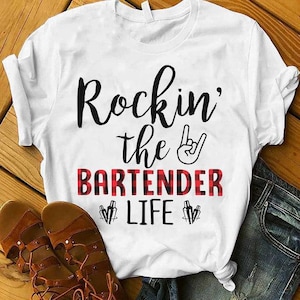 Bartender Sweatshirts, Gift for family,Bartender Shirt,Bartender tee,Gift for my dad and mom,Bartender Hoodie-Rockin the Bartender life.