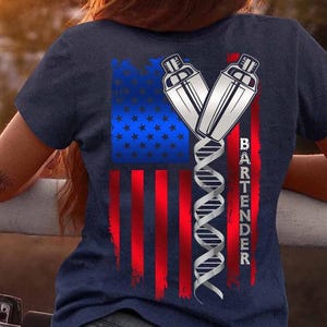 Gift for my dad, Bartender Hoodie,Bartender Gift-Bartender Life USA Shirt - American Flag Mixer Tee, Cool Gift for Bar Lovers & Barmaids