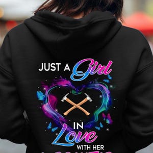 Carpenter Hoodie, Carpenter Gift, Carpenter Tee, Carpenter T-Shirts, Carpenter Sweatshirt - Just A Girl in love With Her Carpenter.