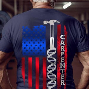 Carpenter T-shirt, Carpenter SweatShirt, Carpenter Gift for Family - Carpenter Flag Usa Shirt, American Carpenter Long Sleeve Shirt