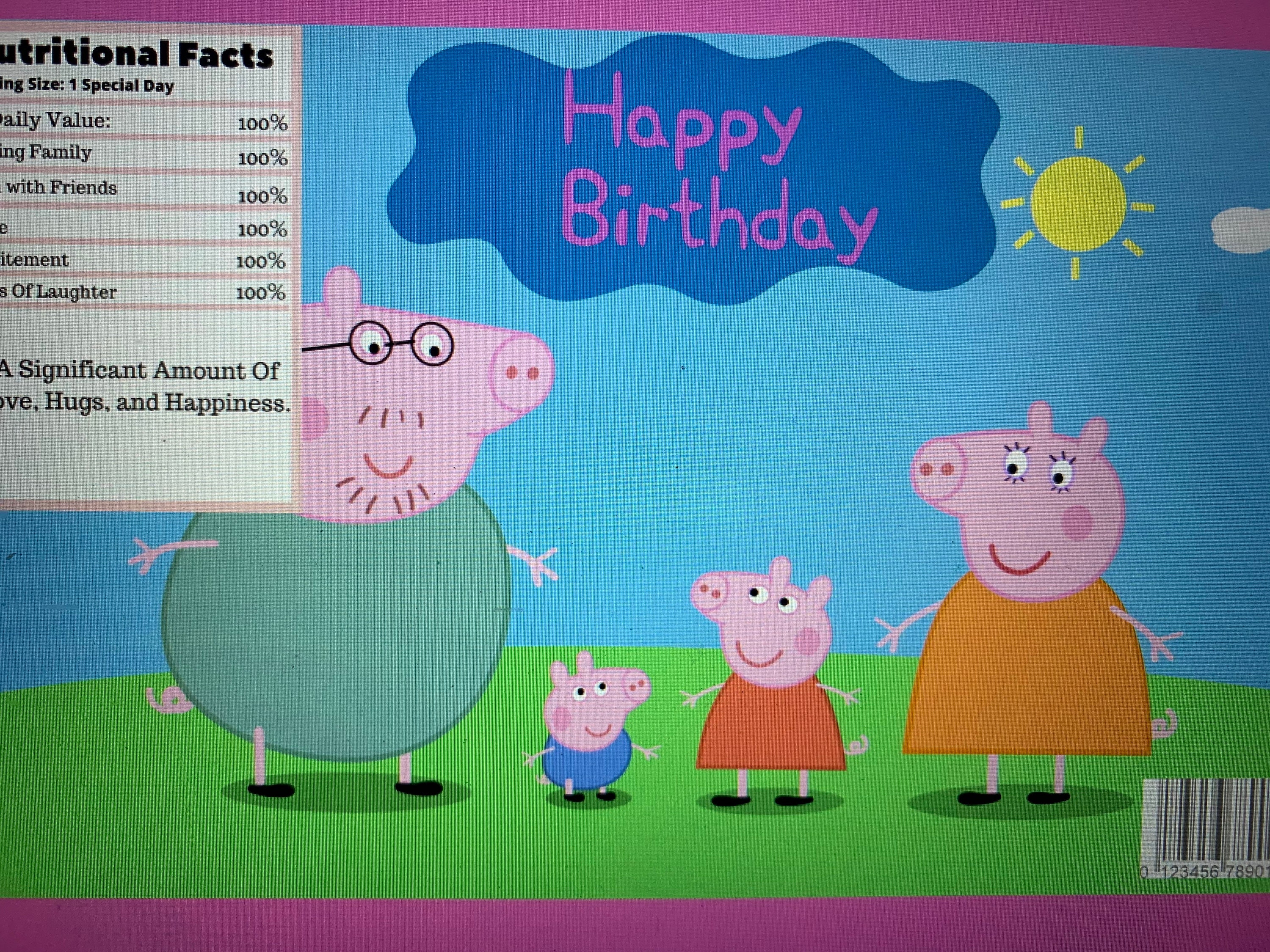 Peppa pig chip bag Etsy