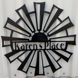 Metal Art - Personalized Windmill