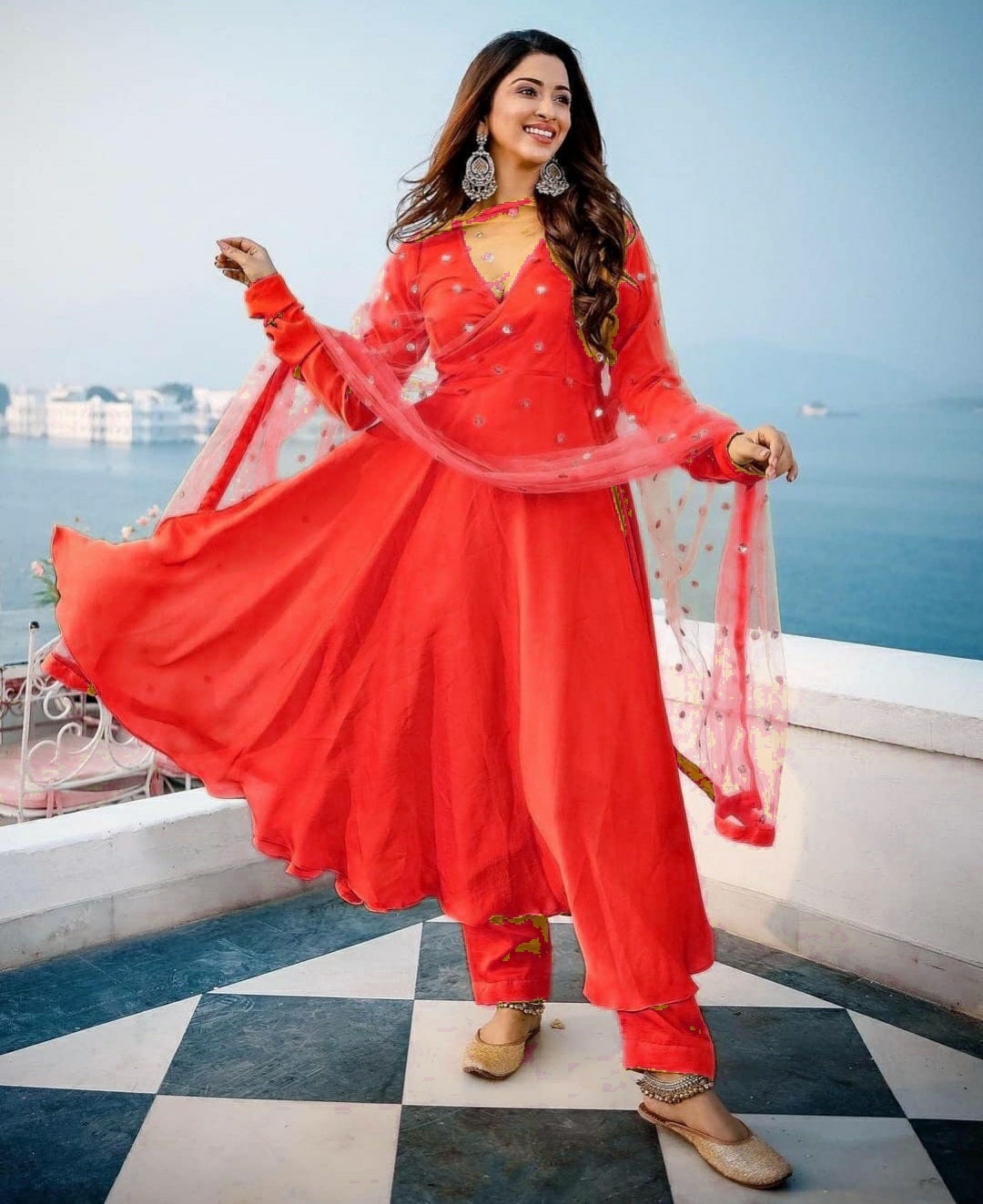 anarkali suits with pants