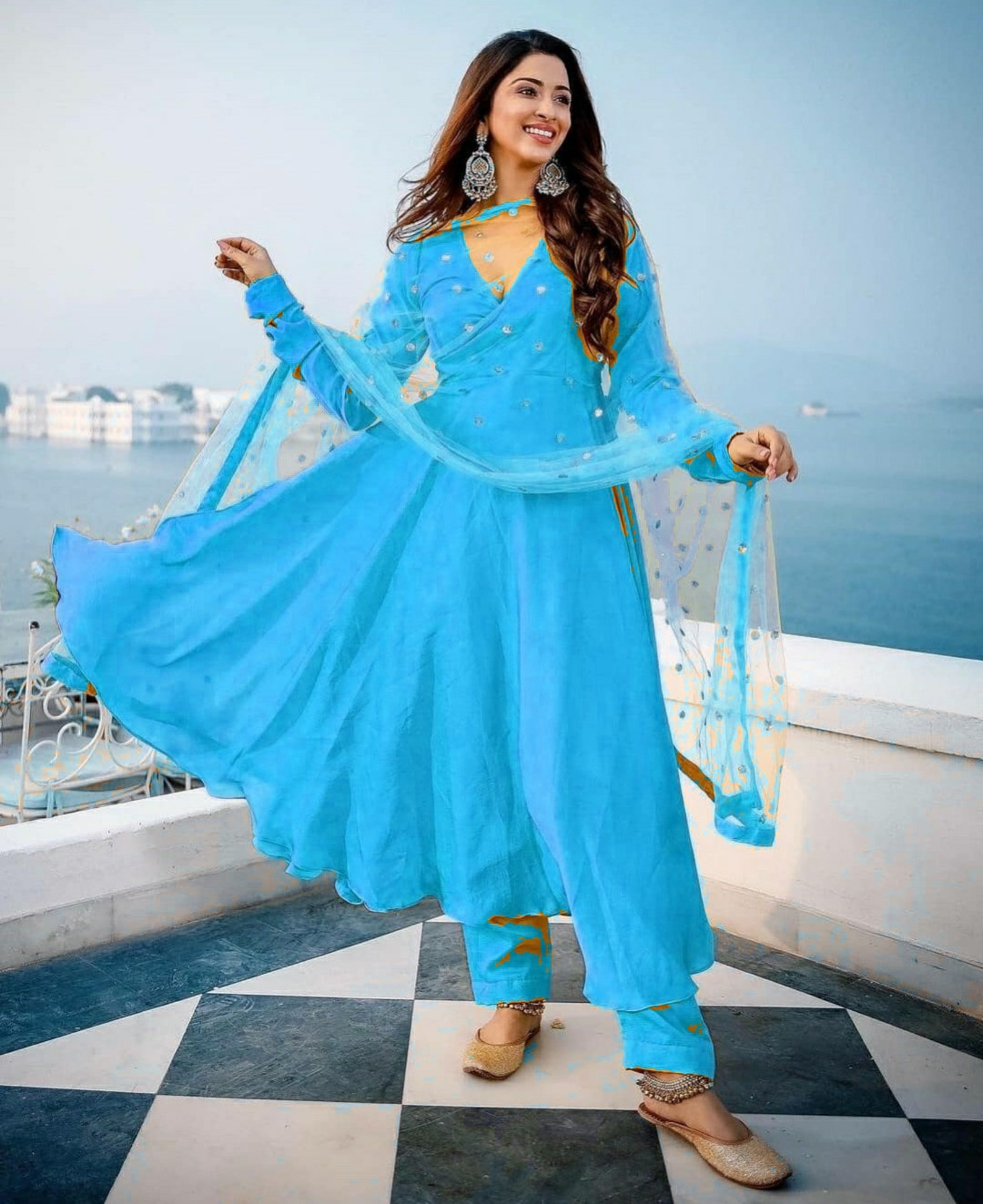anarkali suits with pants
