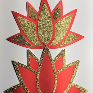 Lotus Backdrop Decoration 10pc for Pooja /ganpati Decoration