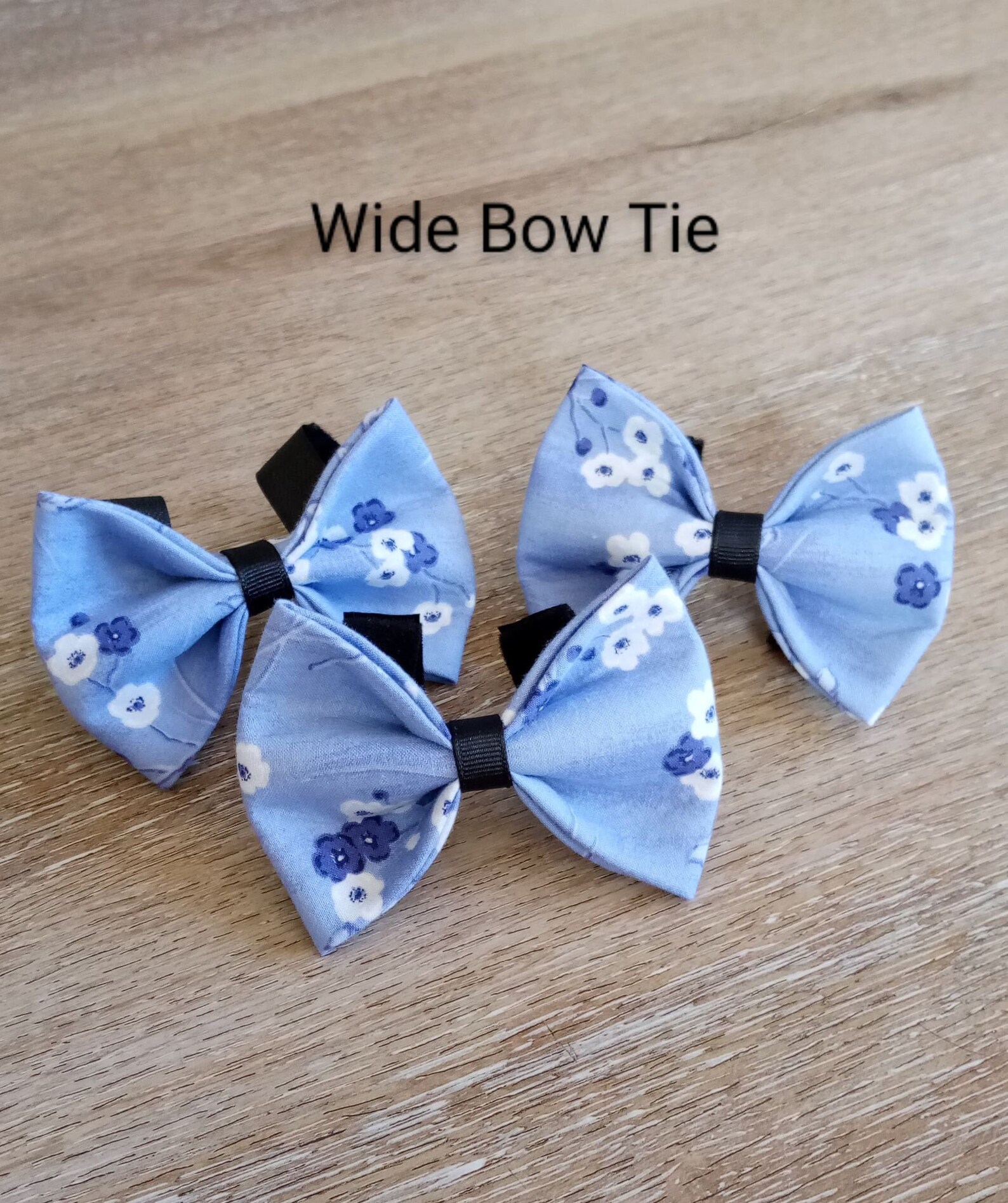 Dog Bow Ties Velcro OverTheCollar Dark Blue Light Blue Etsy