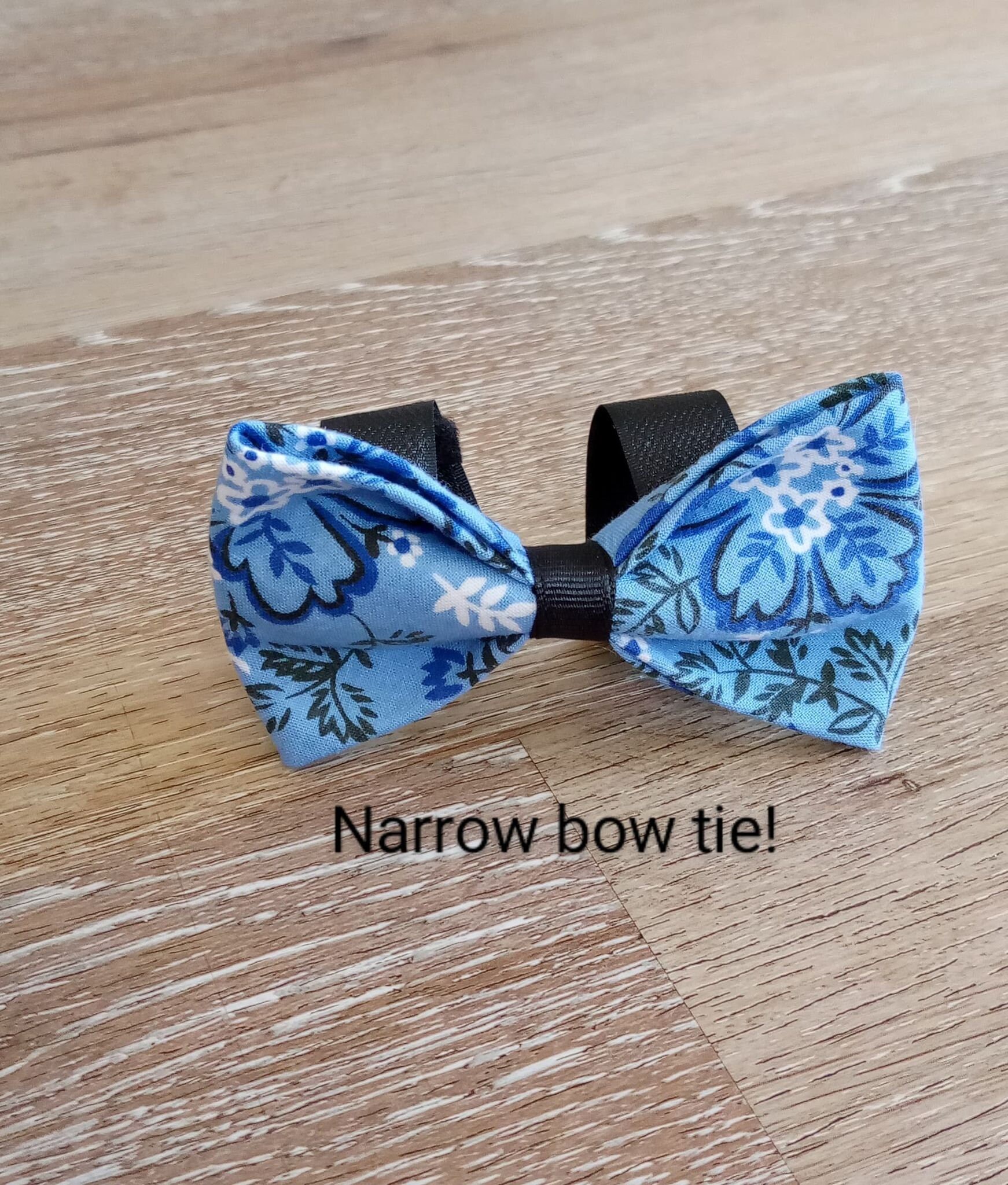 Dog Bow Ties Velcro OverTheCollar Dark Blue Light Blue Etsy