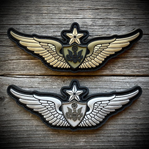 陸軍航空バッジ PVC パッチ 下士官航空乗務員ウィング マスターシニア 