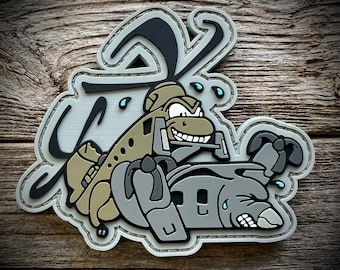Phuck the Osprey - Helicopter Cartoon PVC Patch - Military Aviation - V22 Osprey - CH46 Phrog