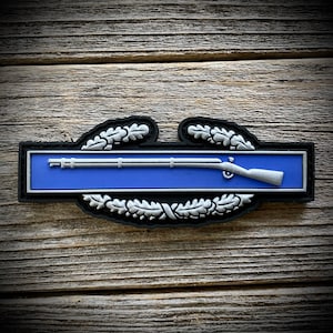 Army Combat Infantryman Badge CIB - PVC Patch - U.S. Army Infantry - Military Special Forces Ranger Green Beret Regiment Batallion