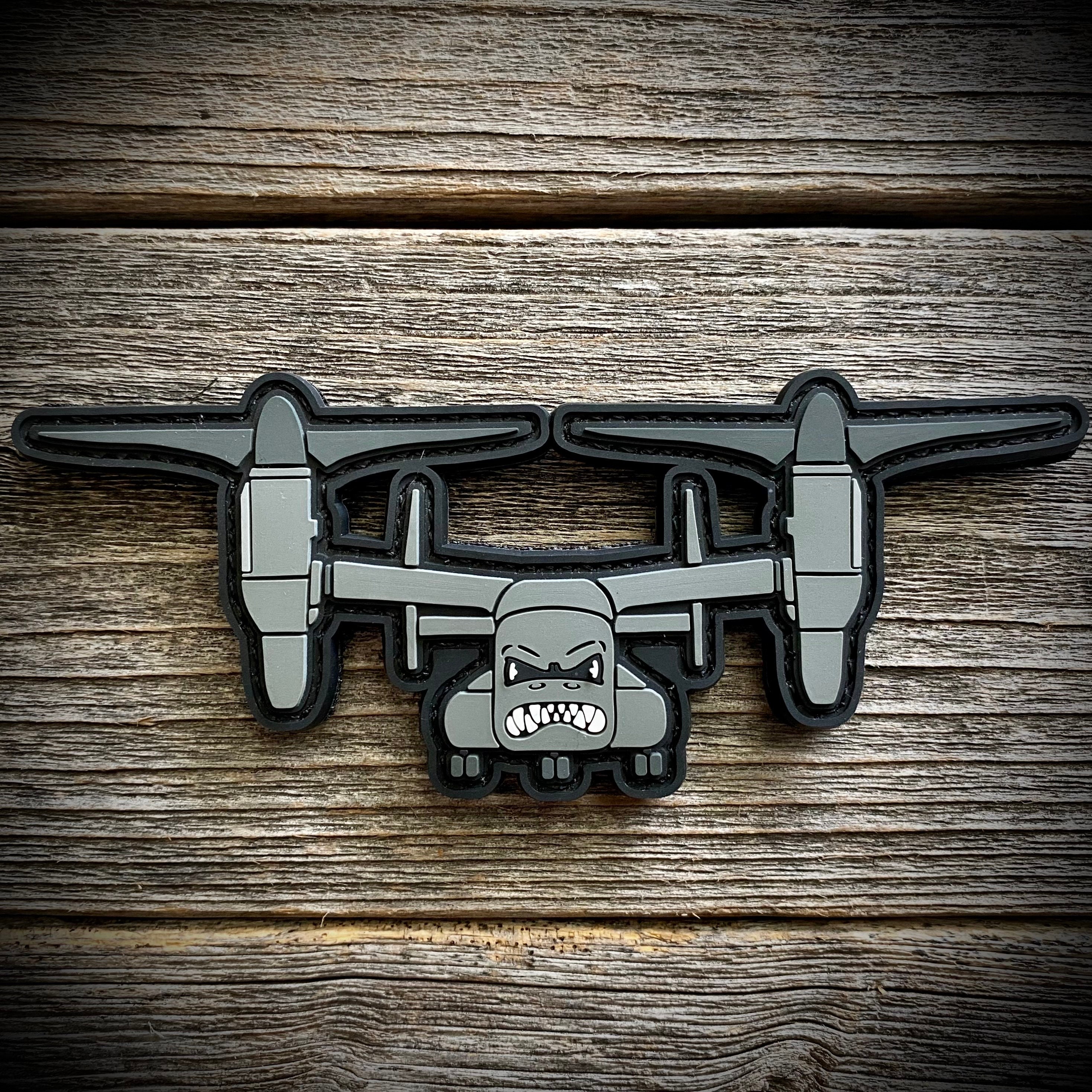 V-22 Osprey Helicopter Cartoon PVC Patch - Military Aviation