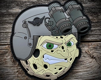 Aircrew “Moon Goon” PVC Patch - Glow in the Dark - Hook and Loop Backing - Spokes and Rotors Brand - Pilot Aircrew Door Gunner