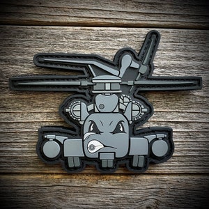 CH-53 Super Stallion Hubschrauber Cartoon PVC Aufnäher - Militärflieger - Heer, Marine, Luftwaffe, Marine Corps