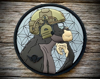 Tactical “Thinker Monkey” PVC Patch - Hook and Loop Backing - Spokes and Rotors Brand - Military Grunt Operator