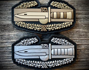 Combat Action Badge CAB Patch - PVC Morale Patch - Army - US Military - Colors: Silver and MultiCam