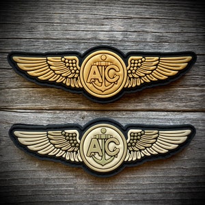 Naval Aircrew Wings PVC Patch - Navy / Marine Corps Enlisted - Colors: Gold Metallic and Desert Camo