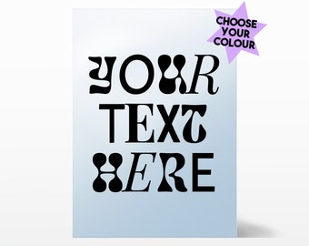 Miroir Jumble CUSTOM (plusieurs couleurs) personnalisé, votre texte ici