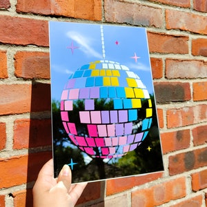 Disco Dance A4 Mirror (Wall Art, Home Decor) Gift Idea