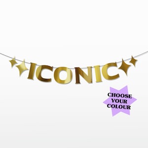 Iconic String Bunting (Choose your Colour - 11 Colour Options!) (Party Decor, Banner)