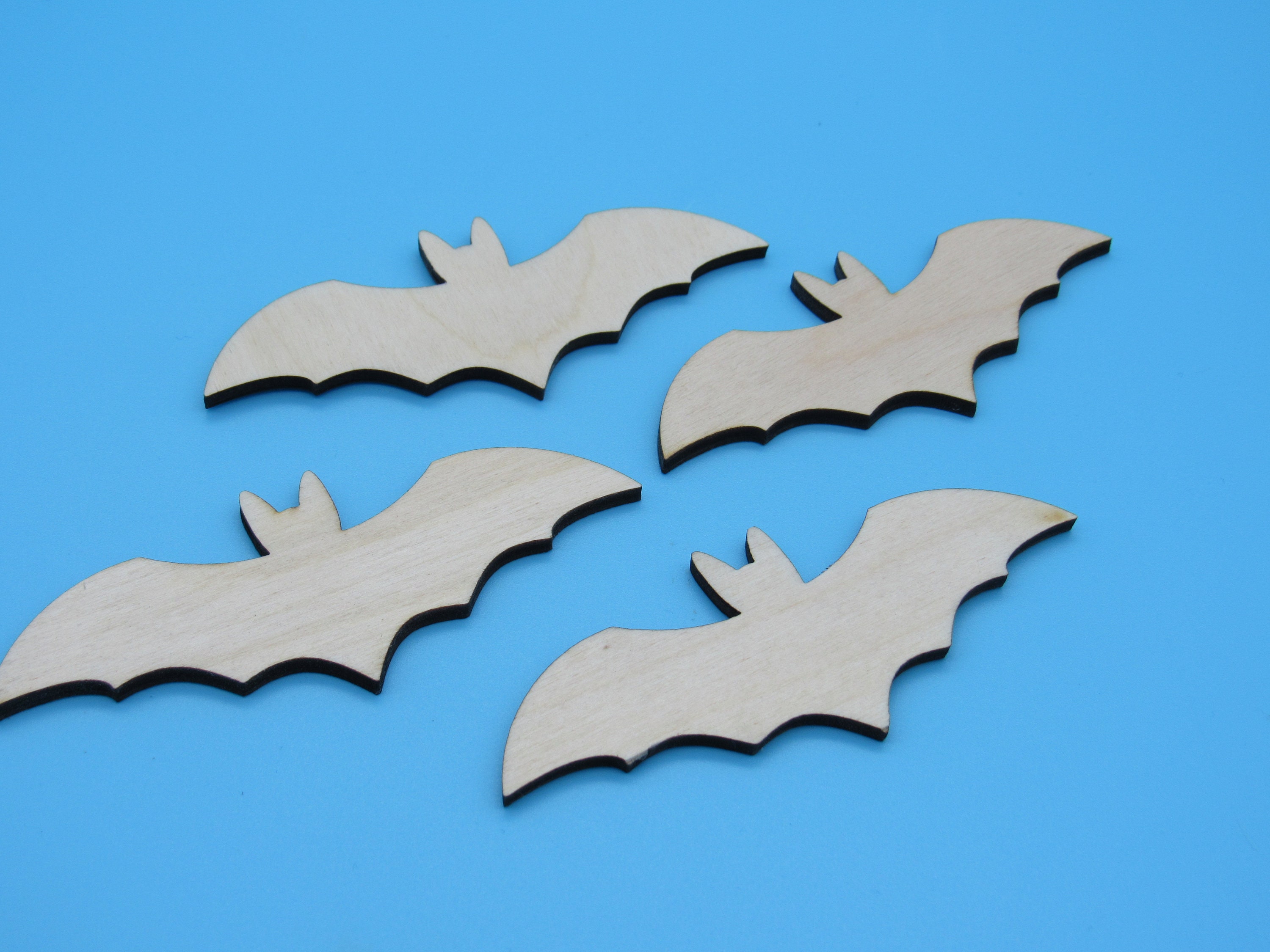 Small Wooden Bats For Crafts Wooden Bat Embellishments Etsy