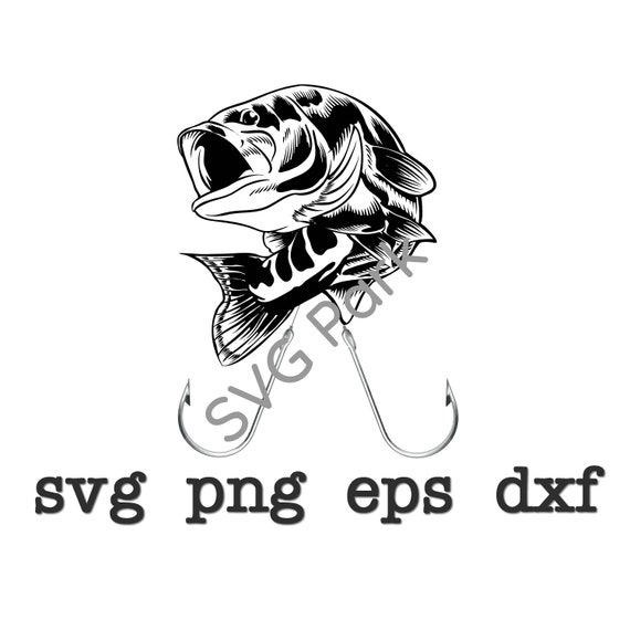 Fishing SVG Fish hook SVG Bass fish SVG bass svg bass | Etsy
