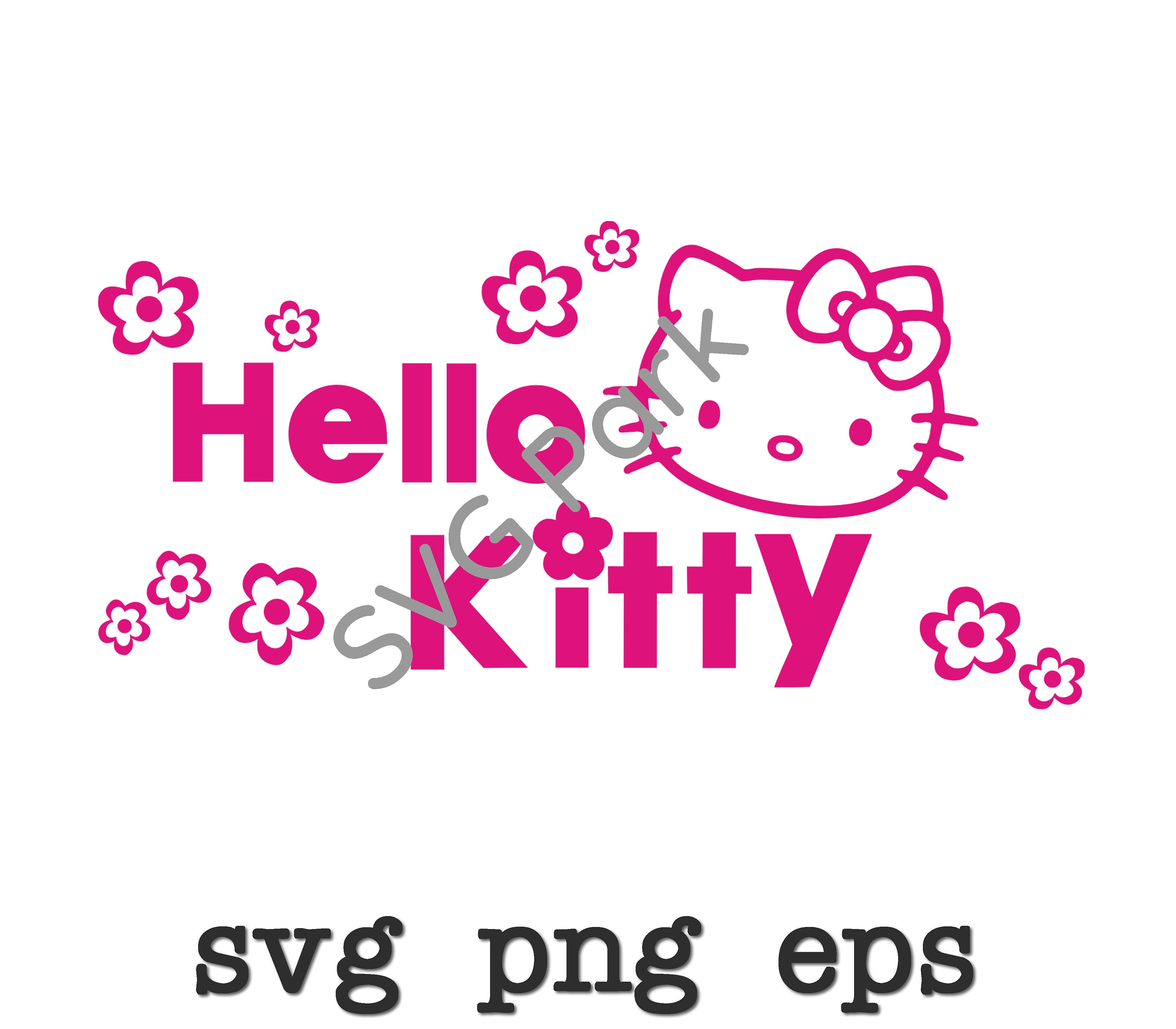 Hello Kitty svg png eps | Etsy